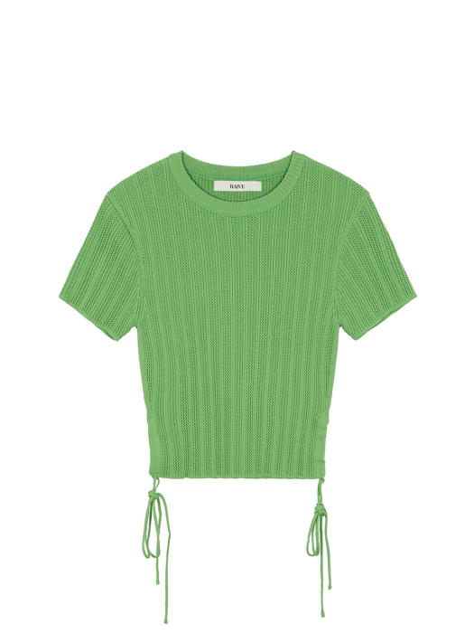Waist String Knit in Green VK3MP152-32