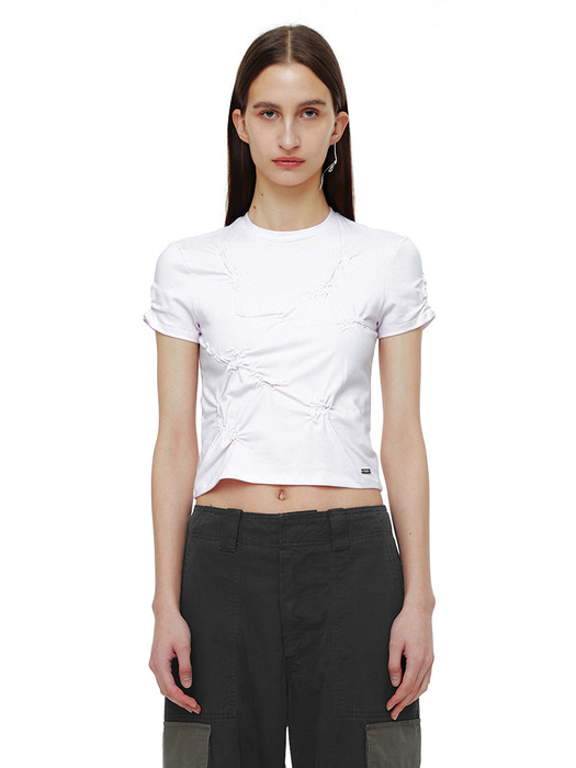 CERRIC(セリック) FLOWER TWISTED HALF TOP CERRIC 세릭 FLOWER TWISTED HALF TOP | 후루츠패밀리