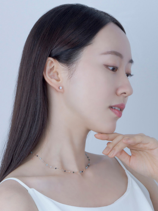 Basic cubic earring [베이직 큐빅 귀걸이_2color]