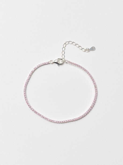 Mini pink Tennis Bracelet [sv925]