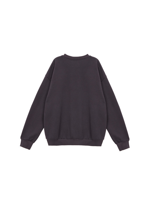 MATIN APPLIQUE ARCH SWEATSHIRT IN CHARCOAL