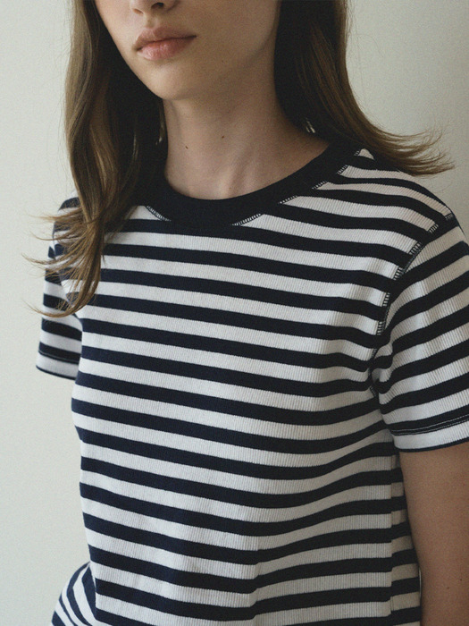 Timothy Stripe T-shirt (Navy)