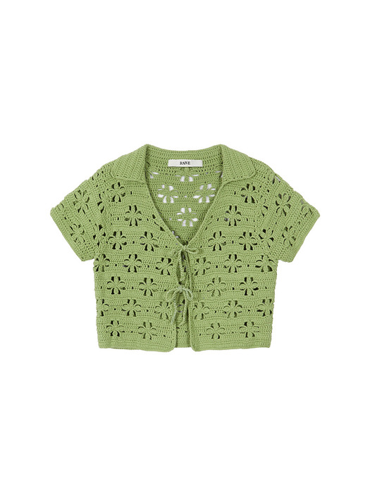 Crochet Cardigan in Green VK3MD164-32