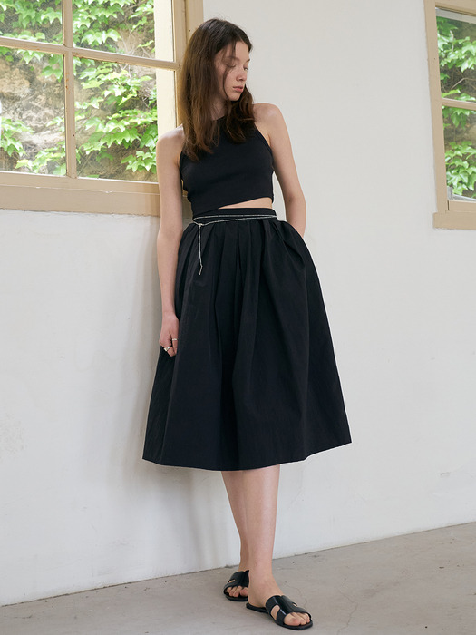  Monica Full Long Skirt (Black)