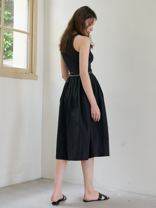 Monica Full Long Skirt (Black)