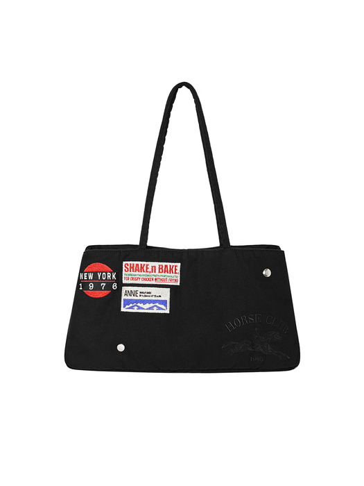 Patch Oxford Shopper Bag UNISEX Black