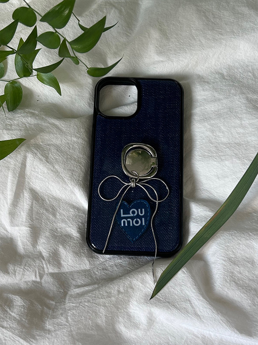 Present series : DENIM LOVE / deep blue phone case