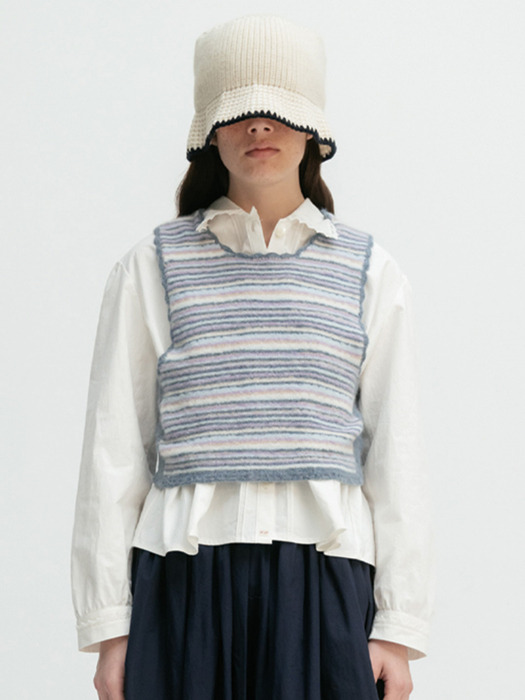 Via Bruna knit vest (Light blue)