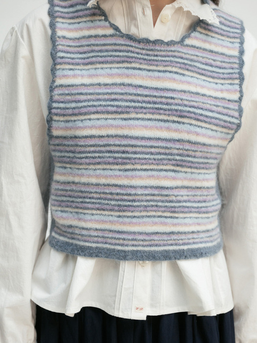 Via Bruna knit vest (Light blue)