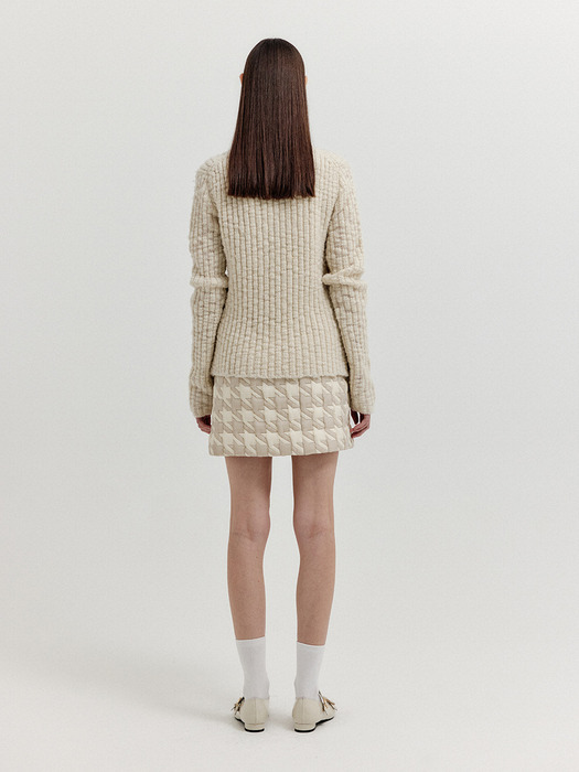 XUIN Ribbed Knit Pullover - Ivory