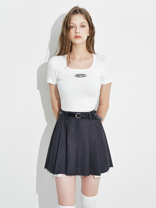 Rose Layered Mini Skirt [Charcoal]
