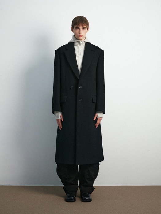 UNISEX, Mitte Oversized Long Coat / Black