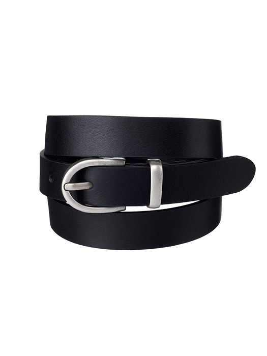 Round Buckle Leather Belt NX3XT006