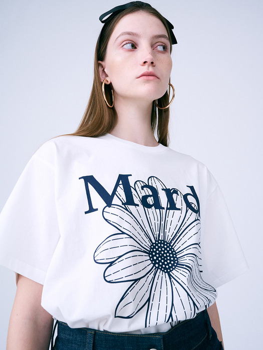 TSHIRT FLOWERMARDI_IVORY NAVY