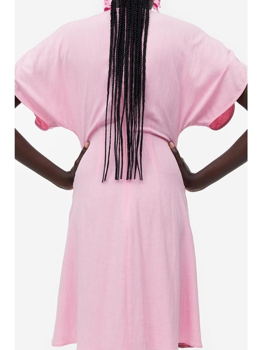 슬릿 슬리브 드레스 라이트 핑크 1189290001