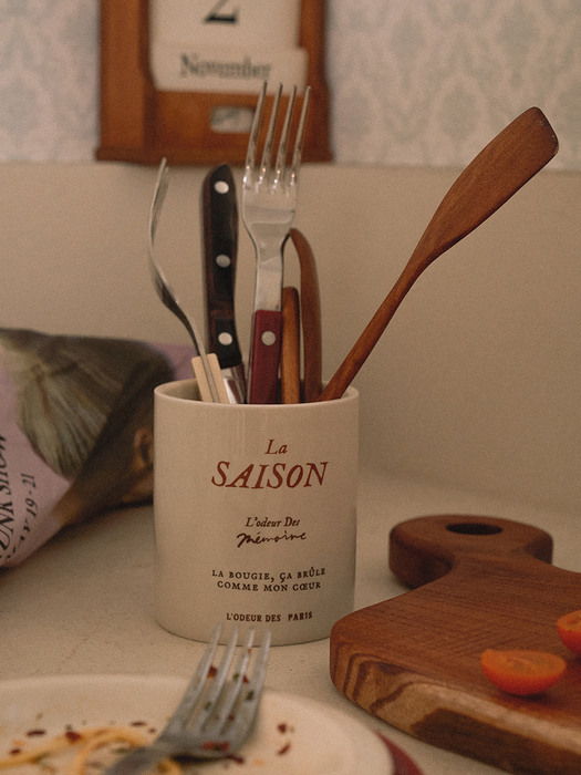 La Saison Ceramic Jar (Linen)