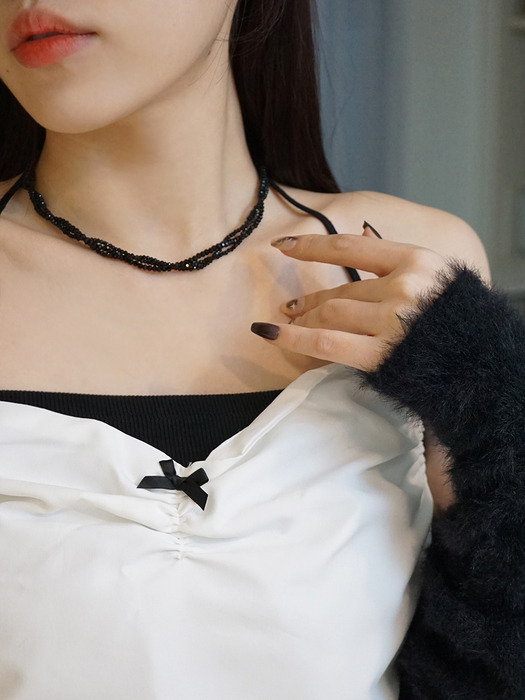 twist necklace(black)