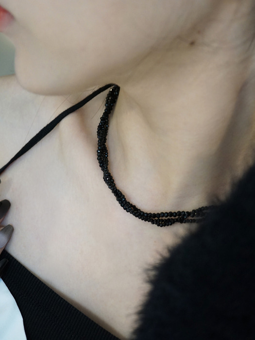 twist necklace(black)