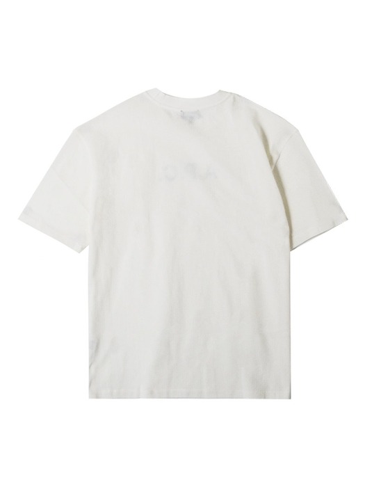 [아페쎄] 남성 COGAF H26245 AAD 로고 메쉬 반팔 티셔츠 화이트