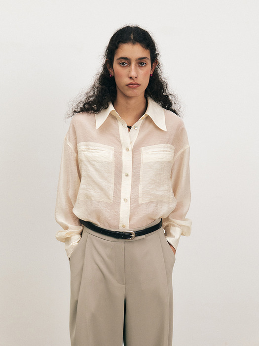 TFS SEE-THROUGH POCKET SHIRTS_2COLORS