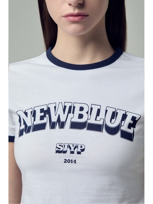 (PW2E3TTO617NWT) 뉴 블루 컬러 포인트 티셔츠
