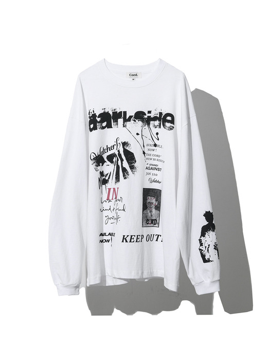 BIZARRE ARTWORK L/S T-SHIRT_WH