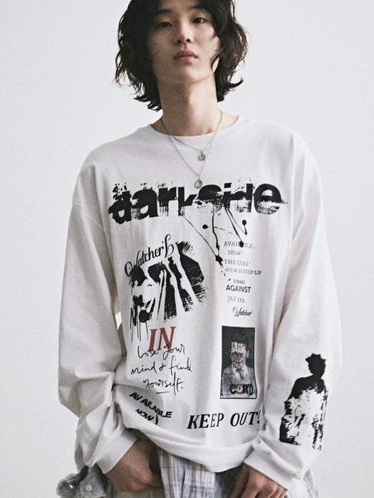 BIZARRE ARTWORK L/S T-SHIRT_WH