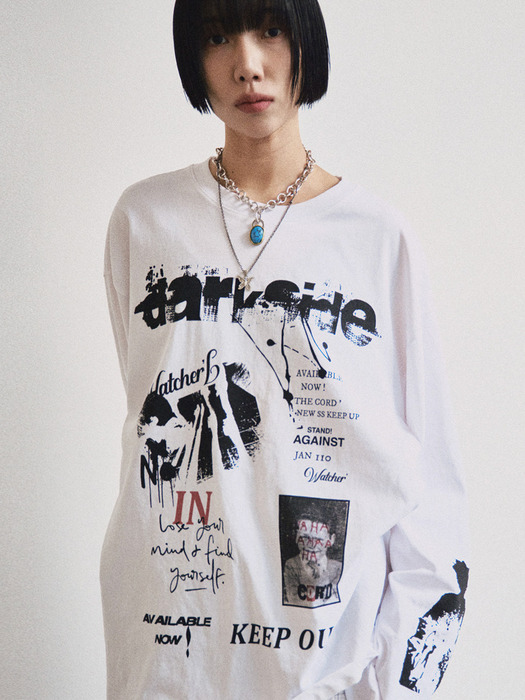 BIZARRE ARTWORK L/S T-SHIRT_WH