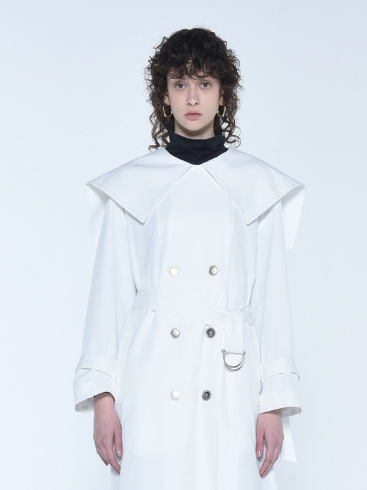 SAILOR COLLAR BELTED TRENCH COAT