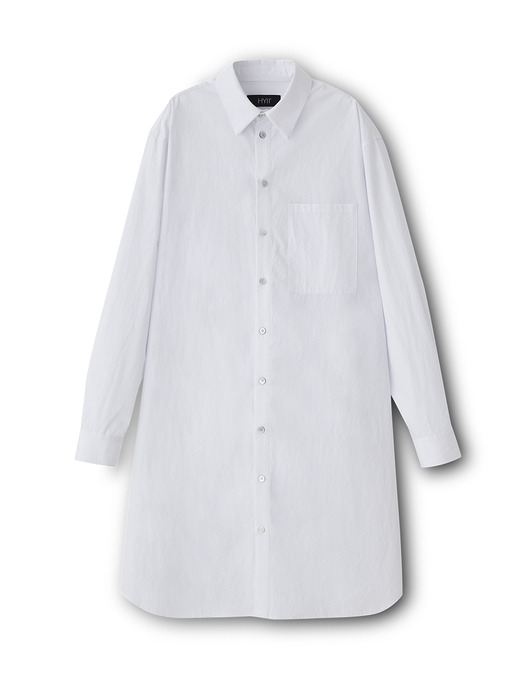 Slit Detail Long Shirt (2 Colors)
