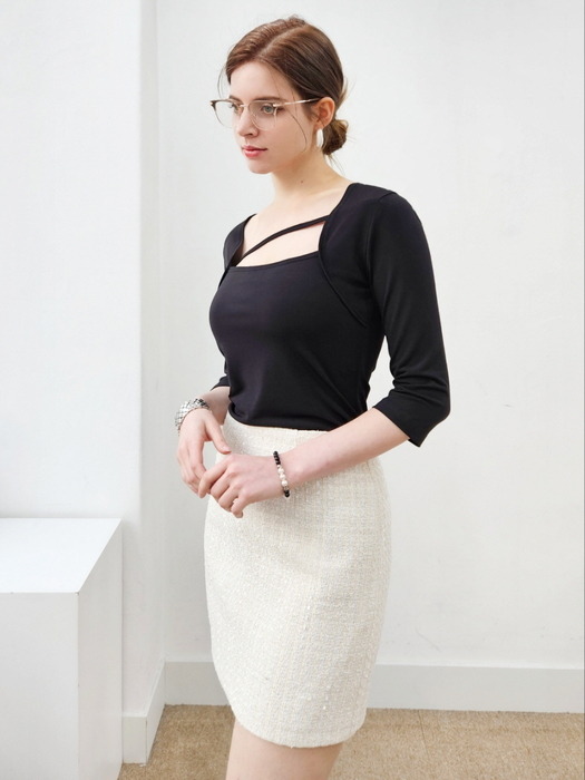 트위드 미니스커트 - tweed Mini skirt