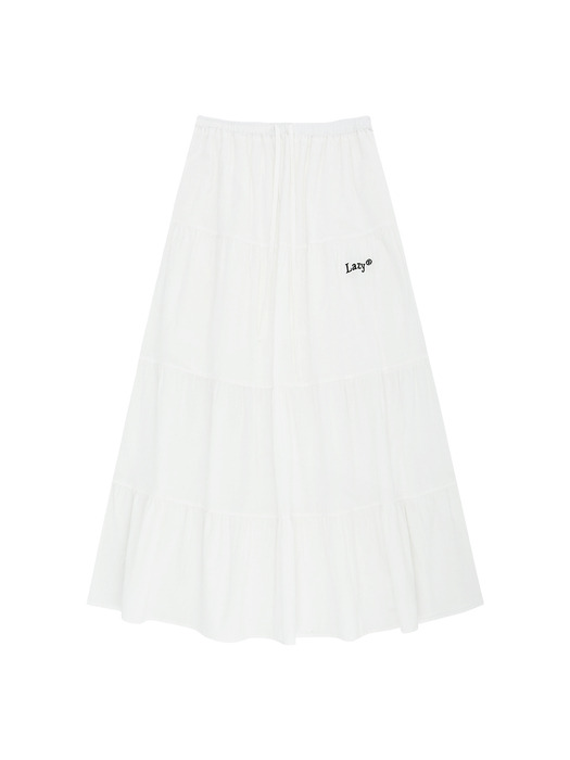 Lazy Cancan Shirring Skirt (3color)