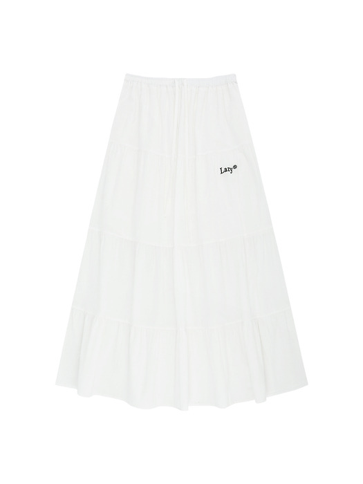 Lazy Cancan Shirring Skirt (4color)