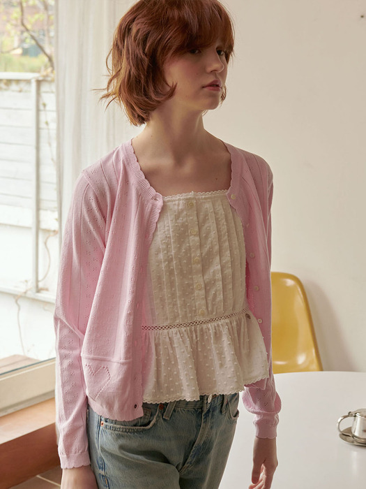 LOVE KNIT CARDIGAN_PINK (EEOU2CDR01W)