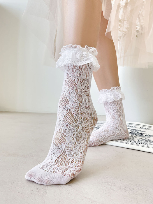 [선물포장]lowzina  lace socks 2colors