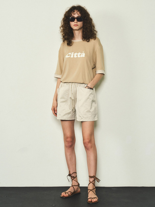 Big Pocket Shorts_CTB525(Beige)