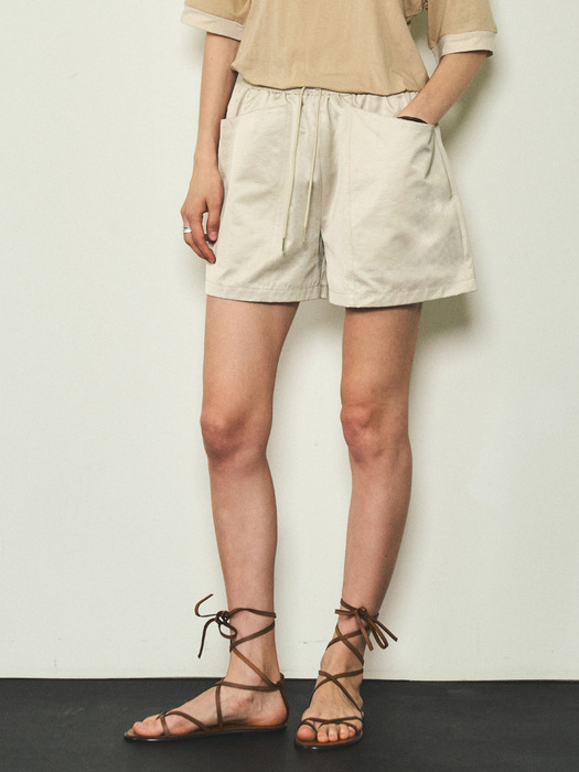 Big Pocket Shorts_CTB525(Beige)