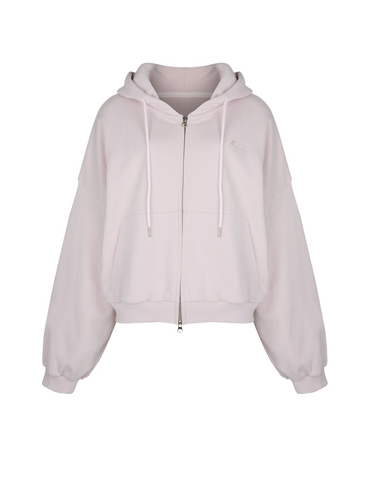 Logo Basic Hoodie Jacket_Pink