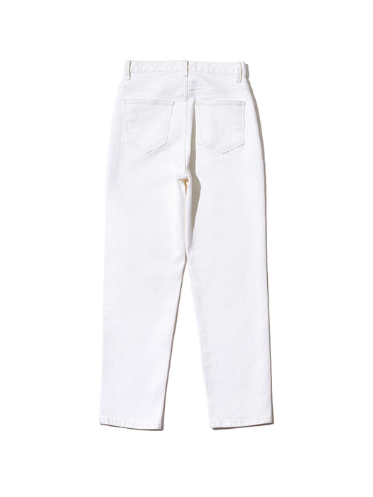 Crop Denim Pants - White