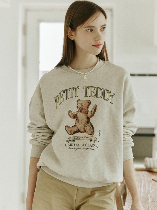 Petit Teddy Sweatshirt -  Oatmeal