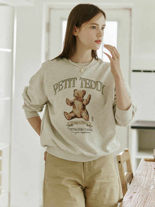 Petit Teddy Sweatshirt -  Oatmeal