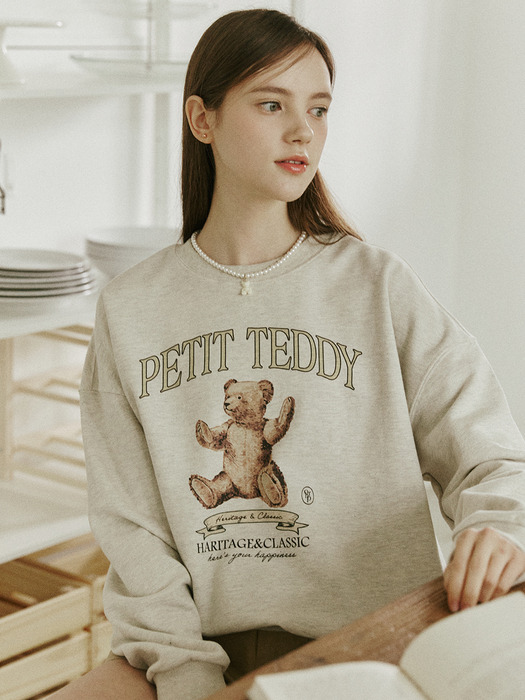 Petit Teddy Sweatshirt -  Oatmeal