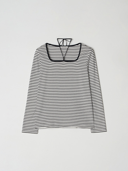 Square neck O-ring top - Black stripe