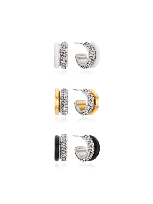 Triple Mix Ring Earrings_VH249OEA009M