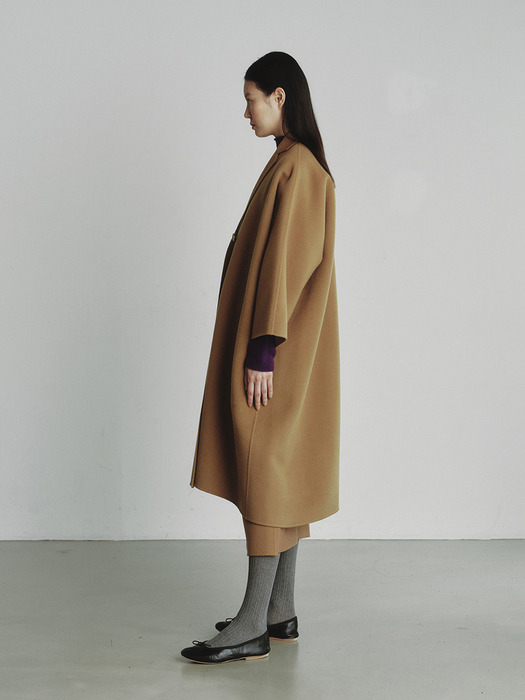 WOOL HANDMADE DOLMAN COAT_CAMEL