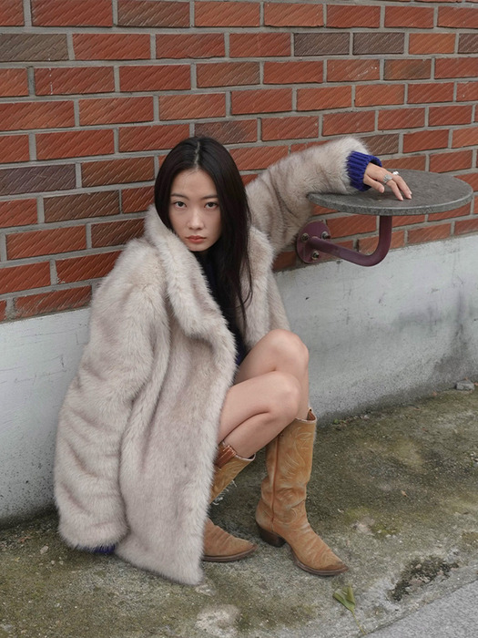 [6차] bush fur jacket _cream beige