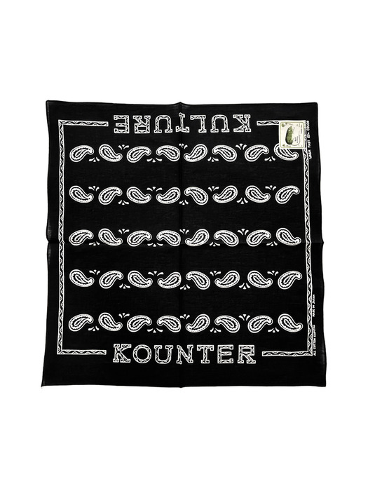 캐피탈 스카프 반다나 KOUNTER KULTURE 페이즐리 블랙 K2409BA505 BLACK