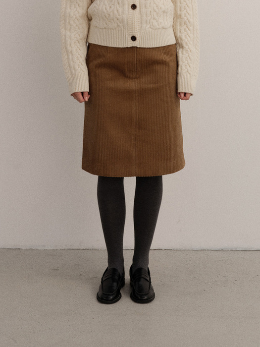 Corduroy a-line skirt (2colors)