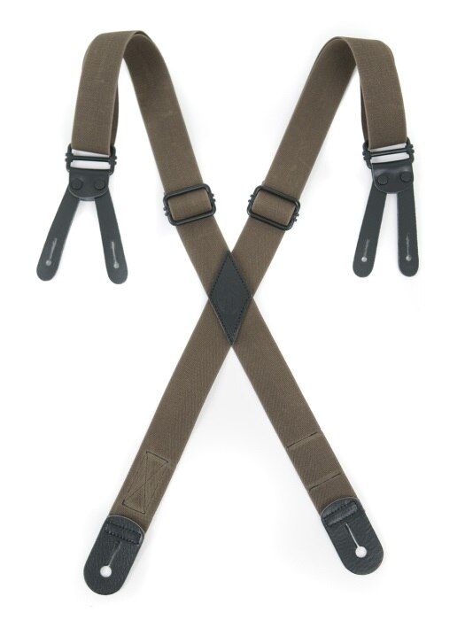 OUTSTANDING BUTTON TAB SUSPENDER[BROWN]