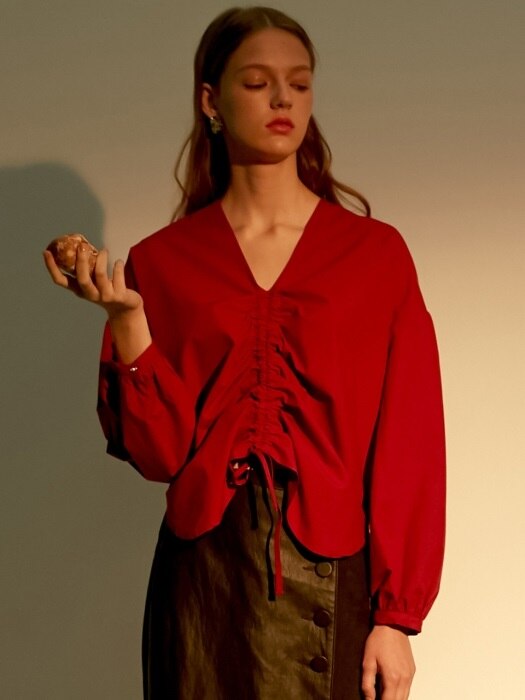 comos47 center string blouse (red)